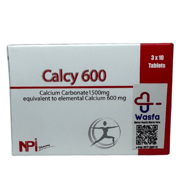 Calcy Calcium 600mg 30 Tablets - Image 2