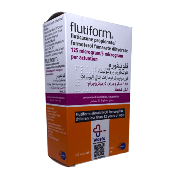 Flutiform Pressurised Inhalation 125/5 mcg 120 Actuations - Image 2