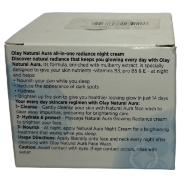 Olay Natural Aura Night Cream 50g Model Number : - Image 4