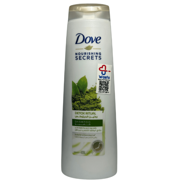 Dove Nourishing Secrets Shampoo Detox Ritual-Matcha and Rice Milk, 400 ML - Image 2