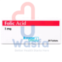 Folic Acid 1 mg 20 Tablets