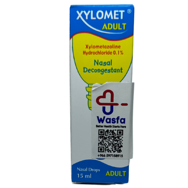 Xylomet 0.1% Nasal Drop 15 ml Adult - Image 2