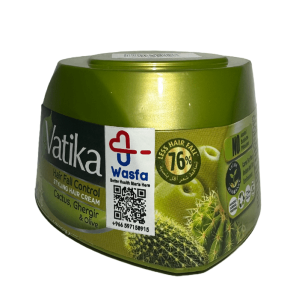 Vatika Naturals Hair Fall Control Hair Cream with Cactus, Ghergir & Olive - 140ml - Image 3