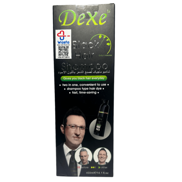 Black Hair Shampoo-400ml Dexe Instant Black Hair Shampoo for - Image 2