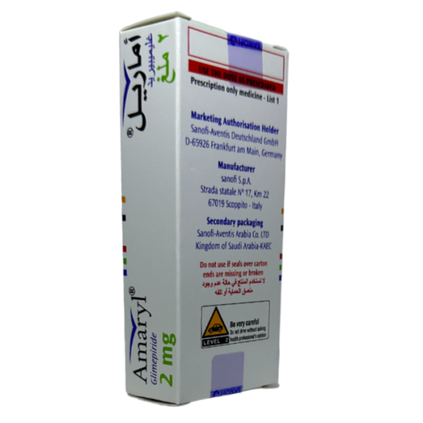 Amaryl 2 mg Tablet 30pcs - Image 3