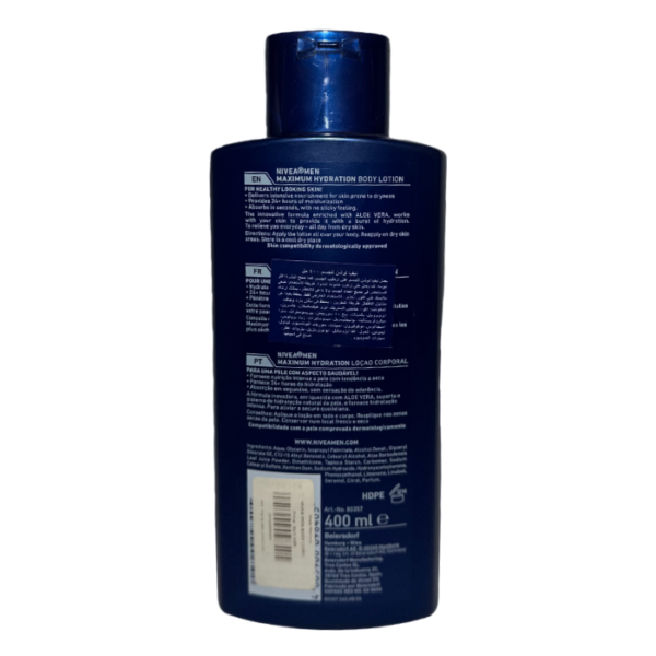 NIVEA MEN MAX HYDRATION BODY LOTION 400 ml - Image 3