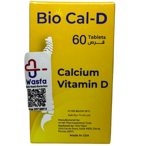 Vita-Vigor Bio Cal-D Calcium & Vitamin D 60 Tablets - Image 2