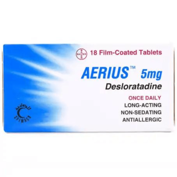 Aerius Anti allergy 5 mg Tablet non Drowsy 18pcs