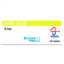 Folic Acid 5 mg 20 Tablets