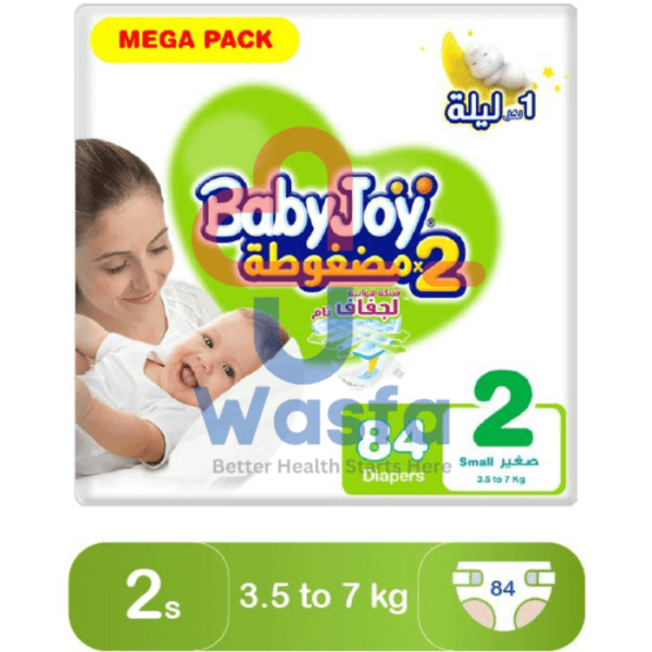 Baby Joy Size (2) Mega Pack 84 Diapers