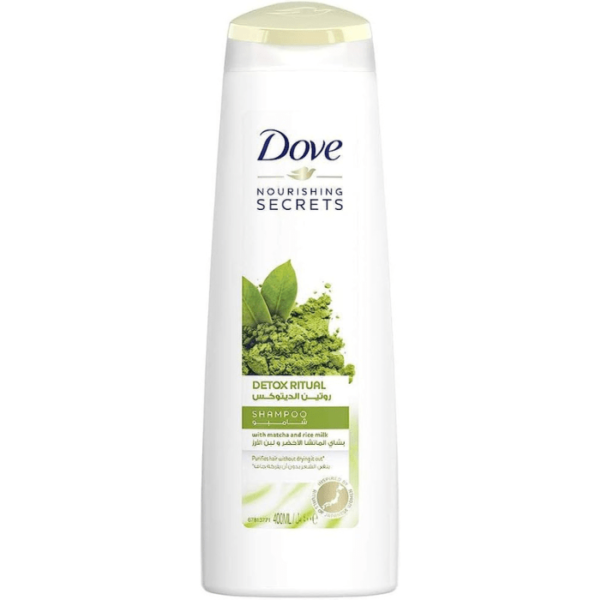 Dove Nourishing Secrets Shampoo Detox Ritual-Matcha and Rice Milk, 400 ML
